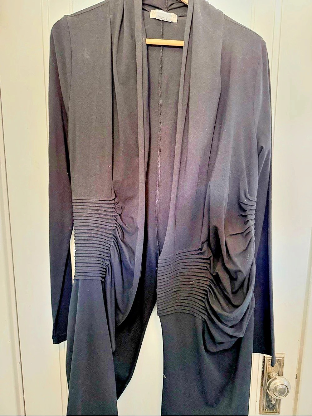 IVAN GRUNDAHL Ruched Draped Blazer  and Skirt in Black Large